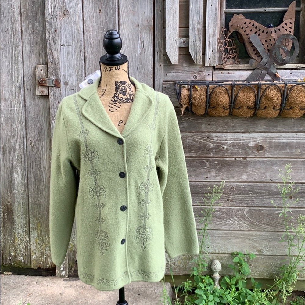 Pendleton Merino wool jacket in sage green